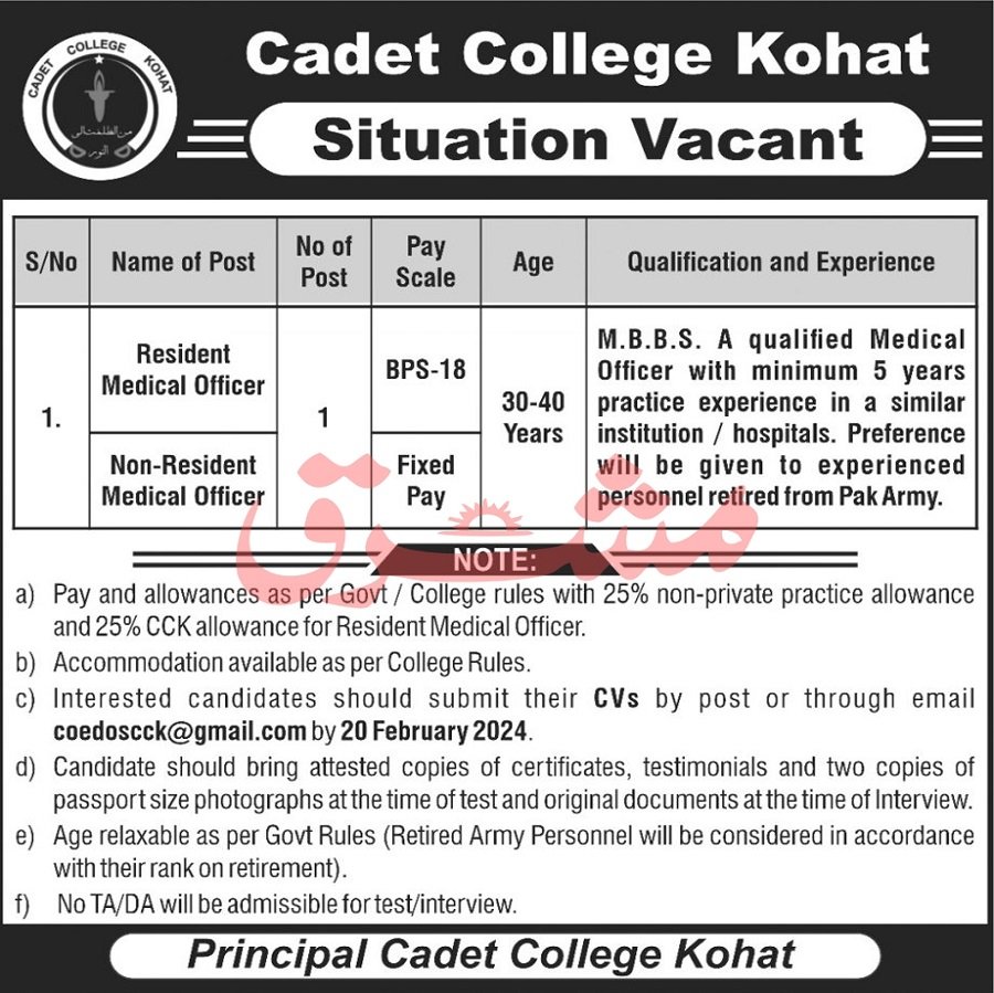Cadet-College-Kohat-CCK-Kohat-Jobs-01-Feb-2024