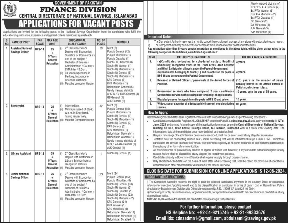 Directorate-of-National-Savings-Islamabad-Jobs-28-May-2024