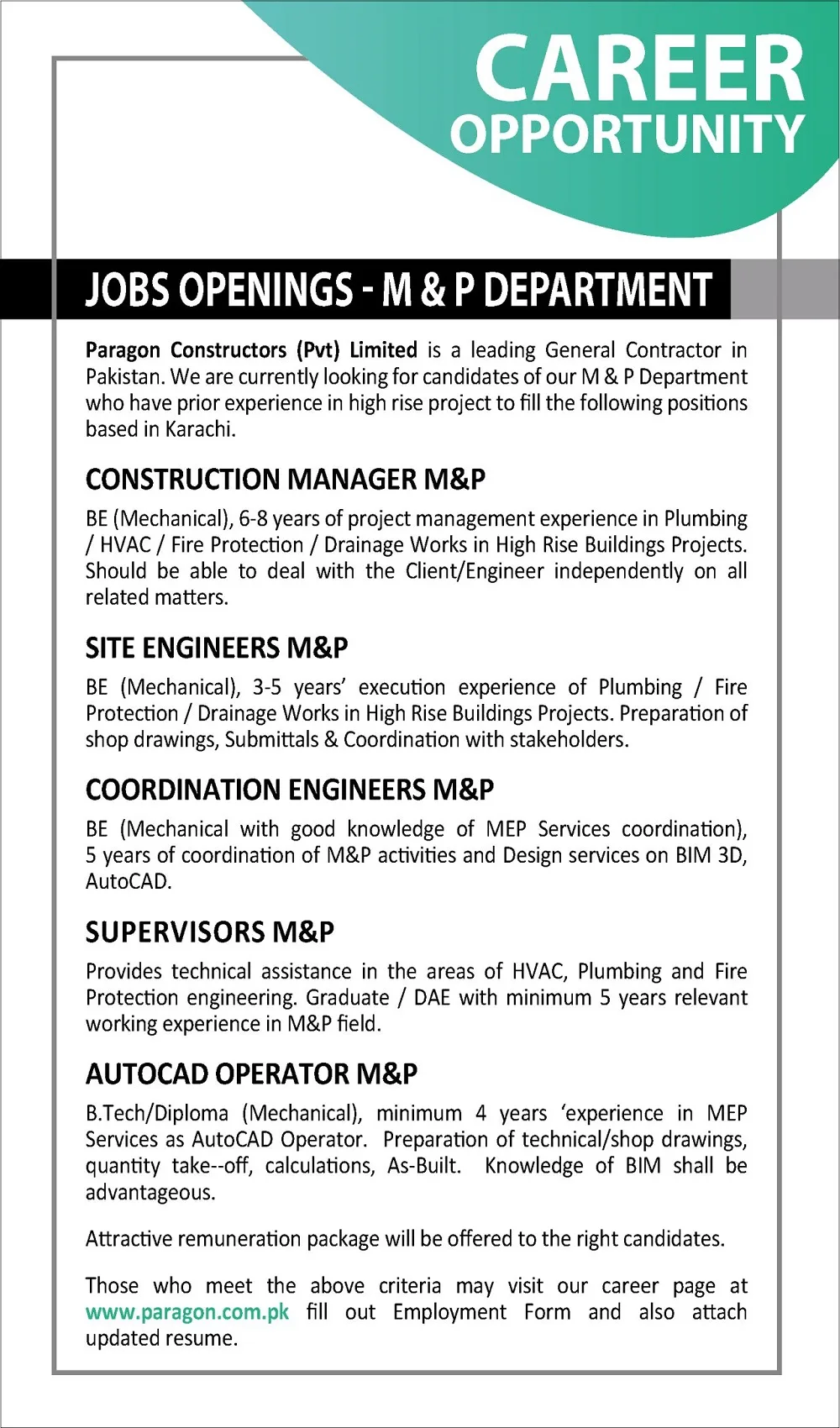 Paragon-Constructors-Pvt-Limited-Karachi-Jobs-21-June-2024