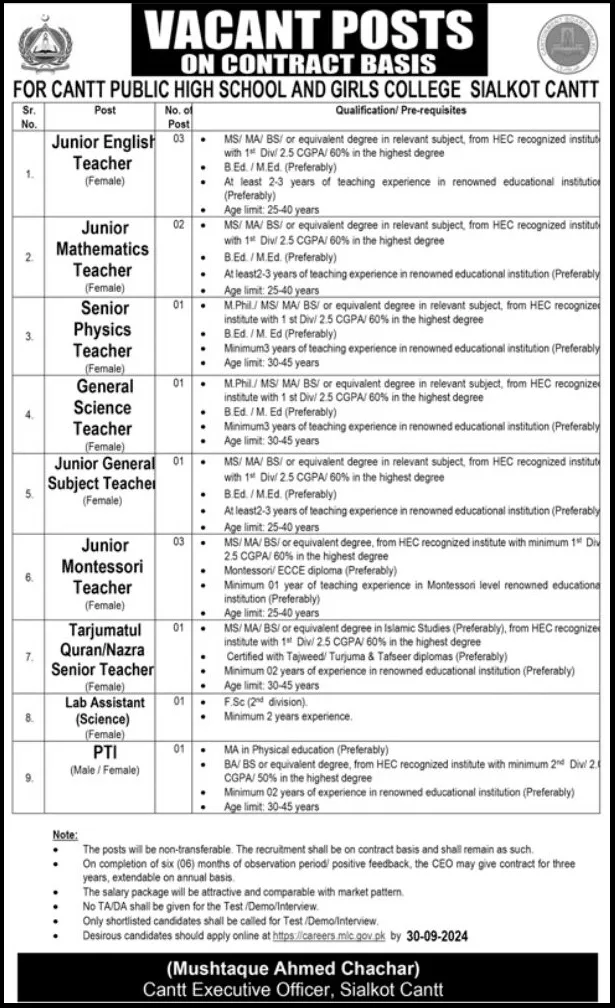 Cantt-Public-Girls-High-School-and-College-Sialkot-Cantt-Jobs-11-Sep-2024